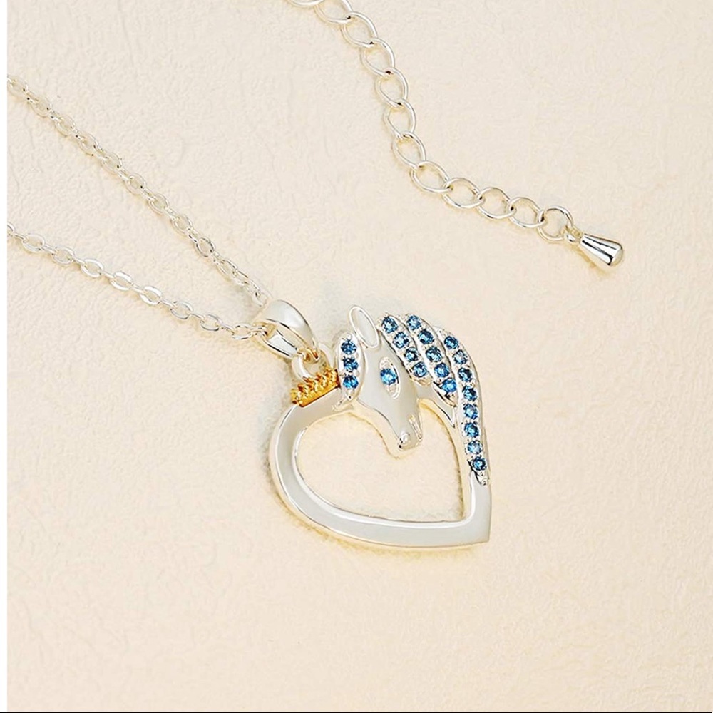 Unicorn Necklace Heart